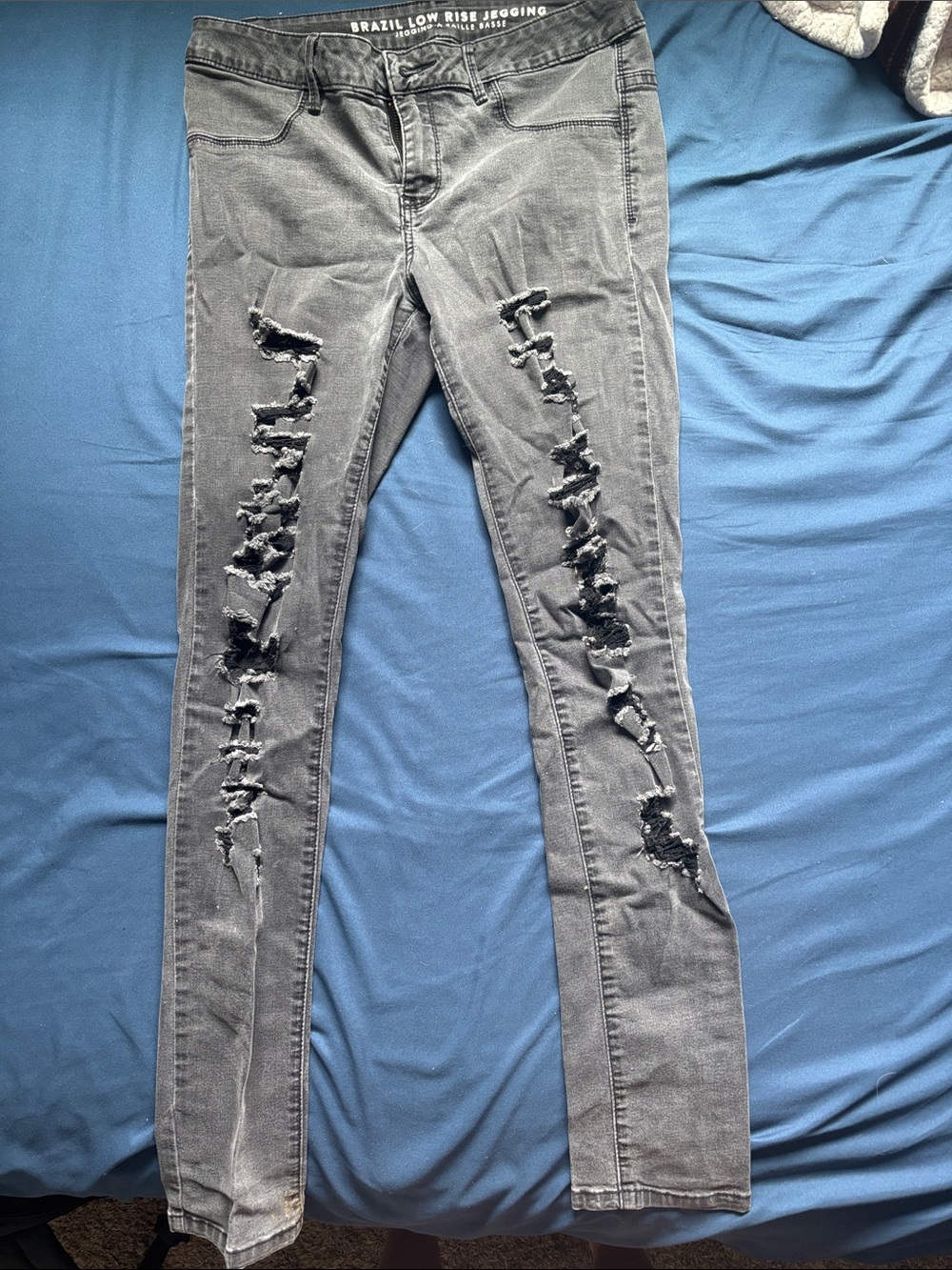 Ripped Jeggings - Black